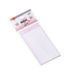 BLOCO ADESIVO SMART NOTES 60X120MM ROSA PAUTADO C/ BASE IMÃ BRW