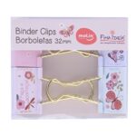 Binder Clip Borboletas 32mm c/ 4 und moLin e Fina Ideia