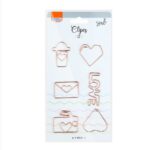CLIPES PARA PAPEL FORMATOS ROSE GOLD C/ 6UN BRW