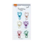 CLIPES PARA PAPEL PRENDEDOR COLORIDO C/ 6UN BRW