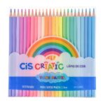 Lápis de Cor Criatic Pastel com 24 Cores CiS