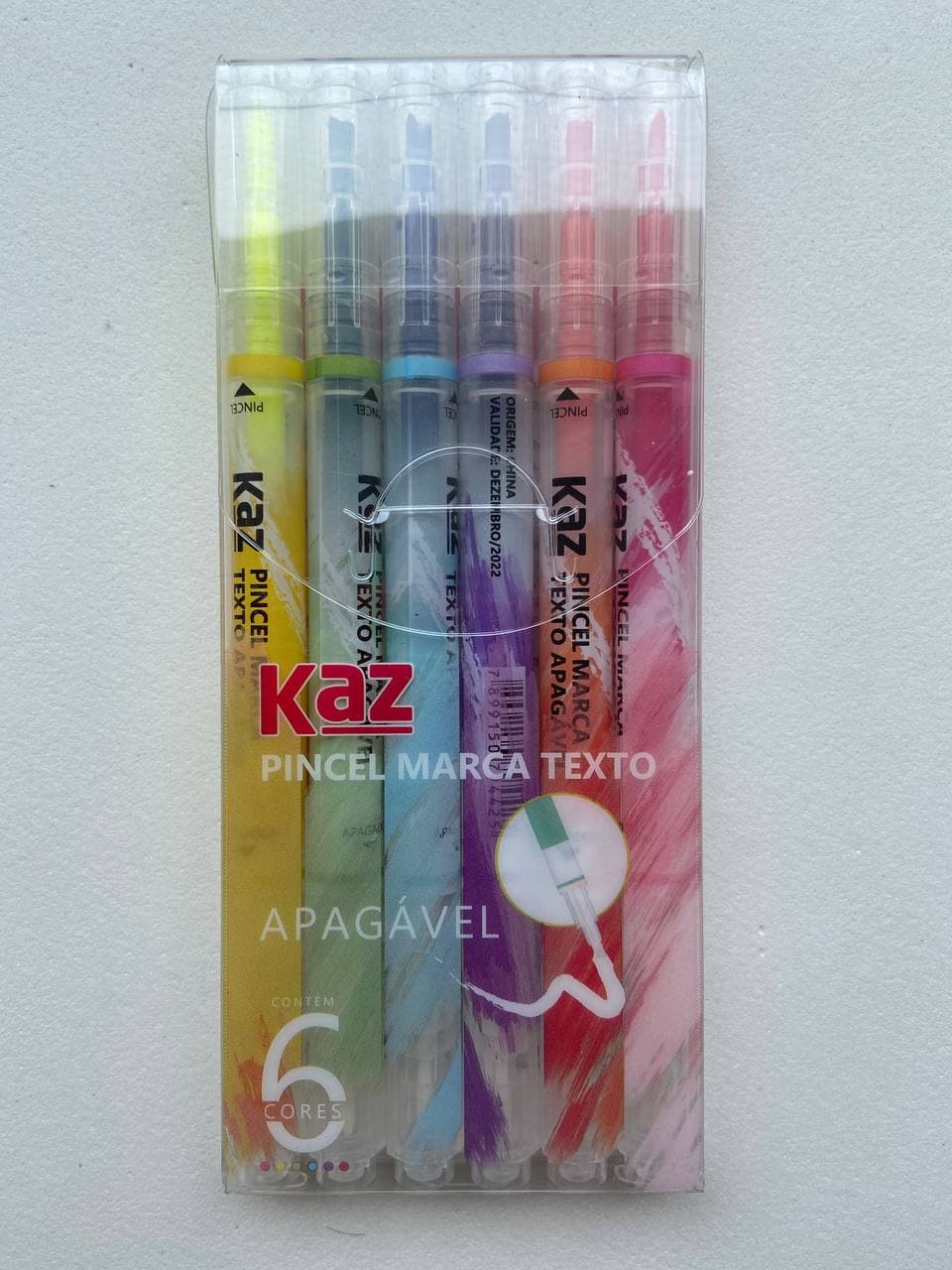 marca_texto_6_cores_apagavel_kaz_3333_1_5362c353b6be51cc7b2f7e6a8133ffe9.jpg Marca-Texto 6 cores Apagável KAZ VENC DEZ/2025 - Imagem 1