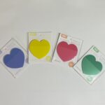 Bloco Adesivo Transparente Colorido Coração