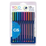 Caneta Esferográfica Yolo Estojo c/ 10 und CiS
