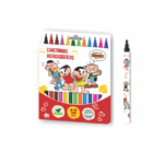 CANETINHAS HIDROGRAFICAS 12 CORES TURMA DA MÔNICA LYKE