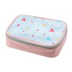 ESTOJO NECESSAIRE BOX ESTAMPADO - 1 ZIPER C/ POMPOM - S2 BRW