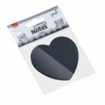 Bloco Adesivo Smart Notes Love Coração Preto BRW