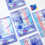 Estojo Caneta Apagável Astronauta com 12 canetas