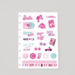 FOLHA DE ADESIVOS CI BARBIE PINK - GRANDE Caderno Inteligente