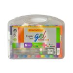 Giz de Cera Super Gel Metálicas + Neon c/ 12 cores Compactor