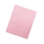 Kit de Divisórias + Subcapas Rosa Pastel para Caderno de Disco BRW