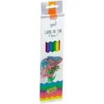 Lápis De Cor De Madeira 6 Cores Neon Sextavado BRW