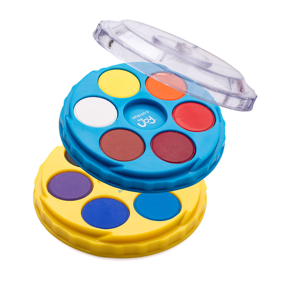 Aquarela Joy 12 Cores Estojo Empilhável LeoeLeo Leonora - Imagem 1