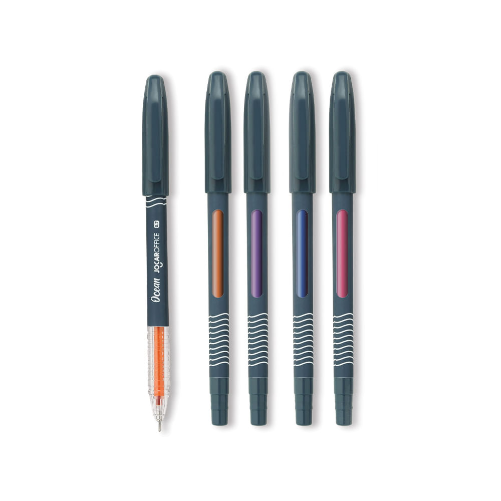 Blister Caneta Esferográfica Ocean 0.7mm c/4und Jocar Office Leonora - Imagem 2