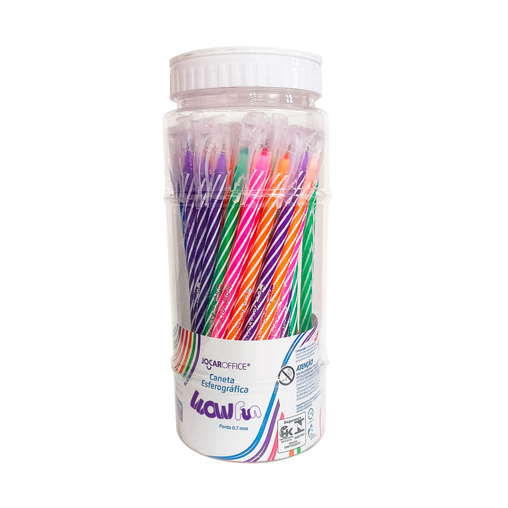 Pote Caneta Esferográfica Wow 0.7mm 50und Jocar Office Leonora - Imagem 1
