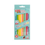Lápis de Cor Tons Pastel 12 cores KAZ