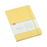 Caderneta Brochura Amarelo Pastel Capa Dura Pautada A5 BRW