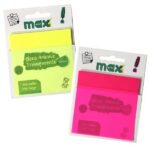 Bloco Adesivo Transparente Clearnote Neon Maxprint