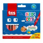 Giz De Cera Jumbo 12 Cores Tris