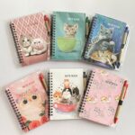 Mini Caderneta Gatinho Espiral c/ Caneta Interponte Importados