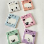 Bloco Adesivo Transparente Gatinhos Pretos com Glitter Importados