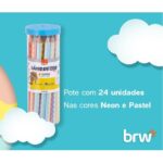Pote Lápis De Cor Rainbow Pastel /Neon Jumbo 24und BRW
