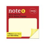Bloco Adesivo Eco Amarelo Pastel 76mmx76mm 100 Fls molin