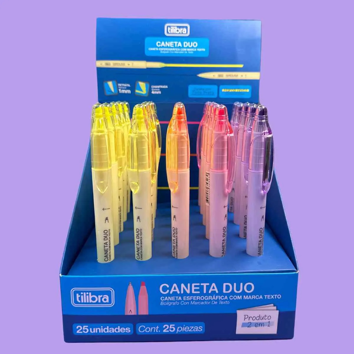 Caneta Esferográfica + Marca-Texto Tilibra - Imagem 3