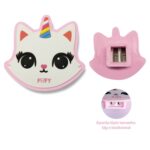 Apontador 2 Furos Gato Unicórnio Fofy