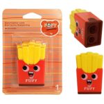 Apontador 2 furos com Borracha Batatinha Vermelho Fofy