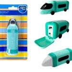 Apontador 2 furos com Borracha Bus Verde Fofy