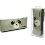 Estojo Escolar Amiguinhos Panda Cinza Fofy