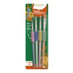 Pincel Ergonômico com Borracha Ponta Redonda/Chata LeoeLeo Leonora