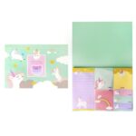 Bloco Adesivo Unicórnio Feliz Verde Fofy