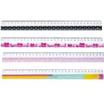 Régua Plástica 30 cm Estampas Sortidas - BRW