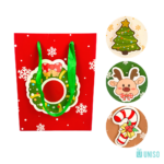 Sacola De Presente Natal Merry Xmas Tam. M - Uniso