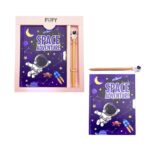 Kit Anotação Pequeno Astronauta Laranja - Fofy