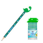 Lápis Grafite HB Fantasia c/ Borracha Dinohug - KAZ