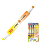 Conjunto Marca-Texto Ponta Dupla 6 canetas 7 Cores c/ Aroma - KAZ