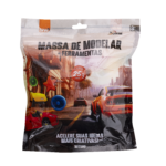 Massa De Modelar - Xtreme - 12 Cores - Blister C/ 4 Formas + 2 Ferram. - BRW