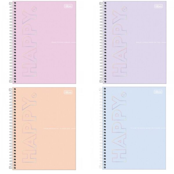 Caderno Colegial Happy 1 Mat Tilibra - Imagem 1