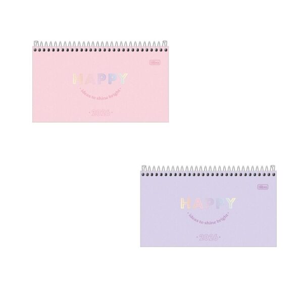 Agenda 2026 Espiral Bolso Happy 167x89mm - Tilibra - Imagem 1