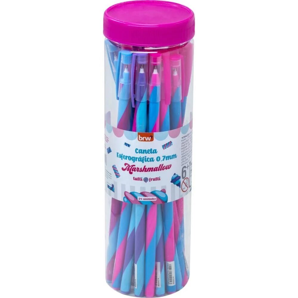pote-caneta-mashmallow-brw.jpg Caneta Esferográfica Tutti-Frutti Marshmallow 0.7mm - BRW - Imagem 3
