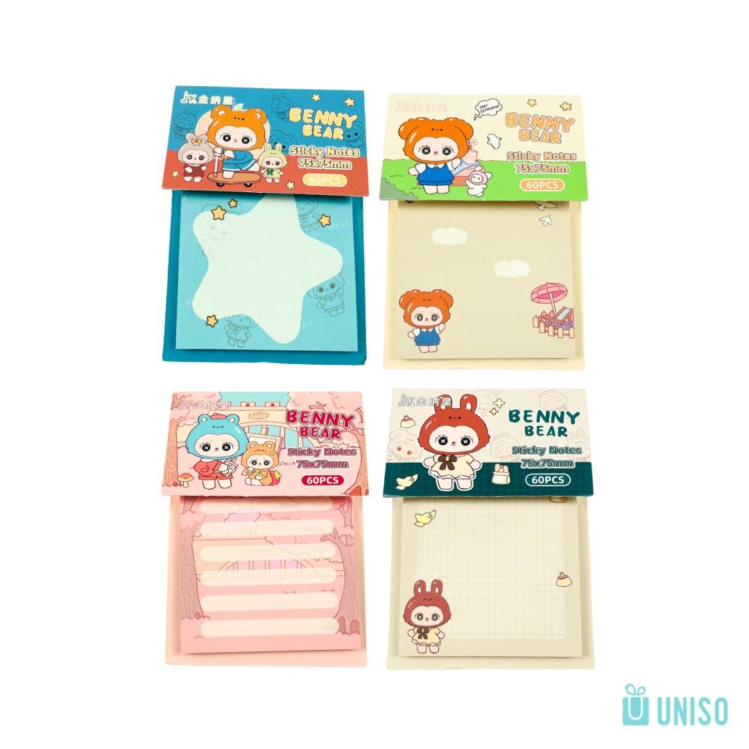 BA-028-CT-1.jpg Bloco Adesivo Benny Bear - Uniso - Imagem 1