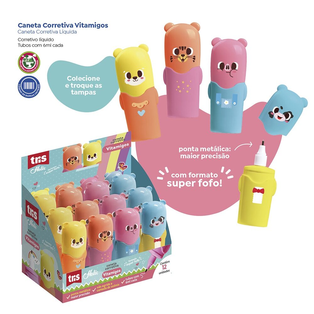 Caneta-Corretiva-Vitamigos-Holic-Fofurices-6ml-3.jpg Caneta Corretiva Holic Vitamigos 6mL - Tris - Imagem 3