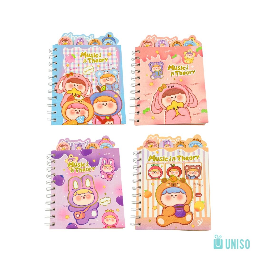 ICA-2444-B6-CT-1.jpg Caderneta Com Divisória Music Theory - Uniso - Imagem 1