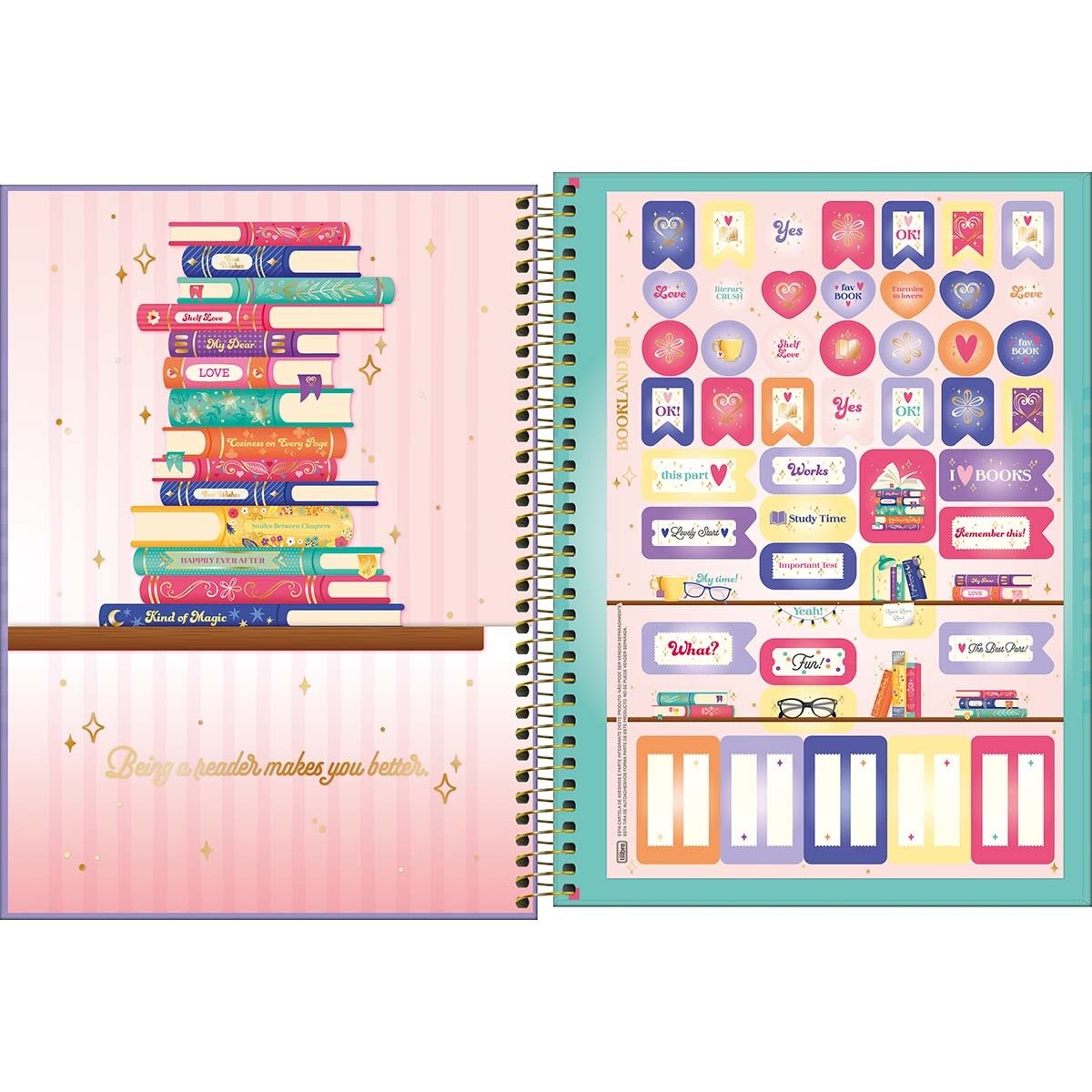 caderno-espiral-capa-dura-universitario-1-materia-bookland-80-folhas-397784-2.jpg Caderno Universitário Bookland 1 Mat/80 Folhas - Tilibra - Imagem 3