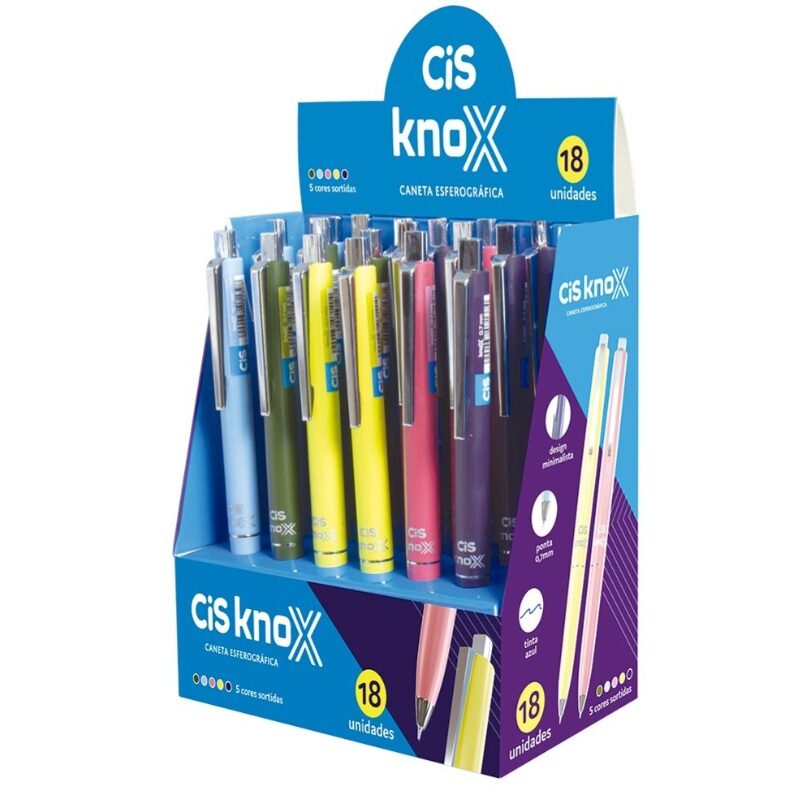 caneta-esferografica-knox-cis-2.jpg Caneta Esferográfica Retrátil Knox 0.7mm - CiS - Imagem 2