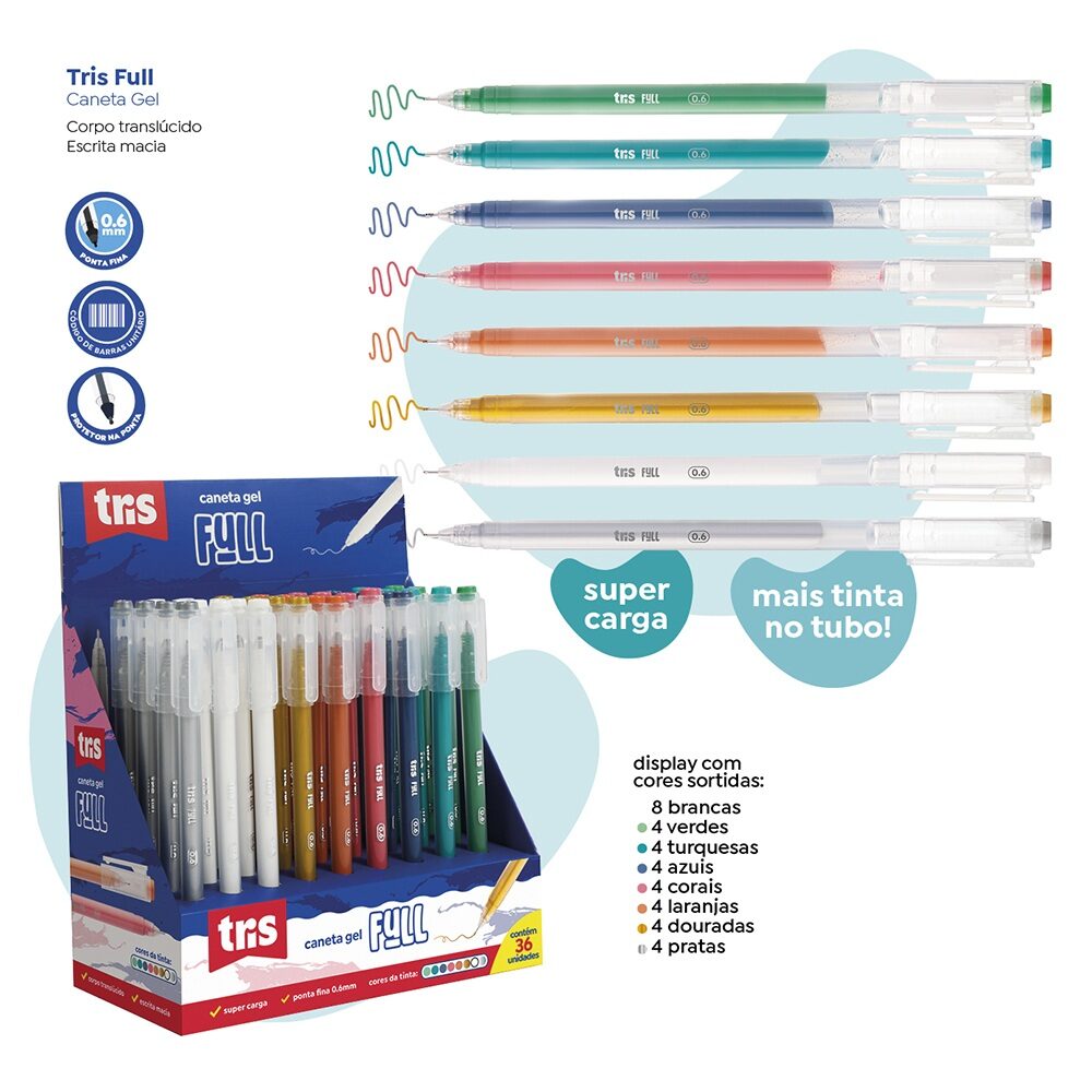 caneta-gel-full-0-6mm-tris-3.jpg Caneta Gel Full 0.6mm - Tris - Imagem 3