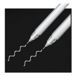 Caneta Esferográfica Branca Ponta Fina 0.6mm - Importados - Imagem 3